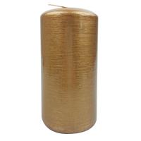 Pillar candle 70x130mm CONTOUR metallic