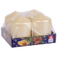 Pillar candle 60x80mm , 4 pcs in tray