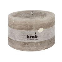 Garden candle rustic 140x80mm, 1000g, taupe